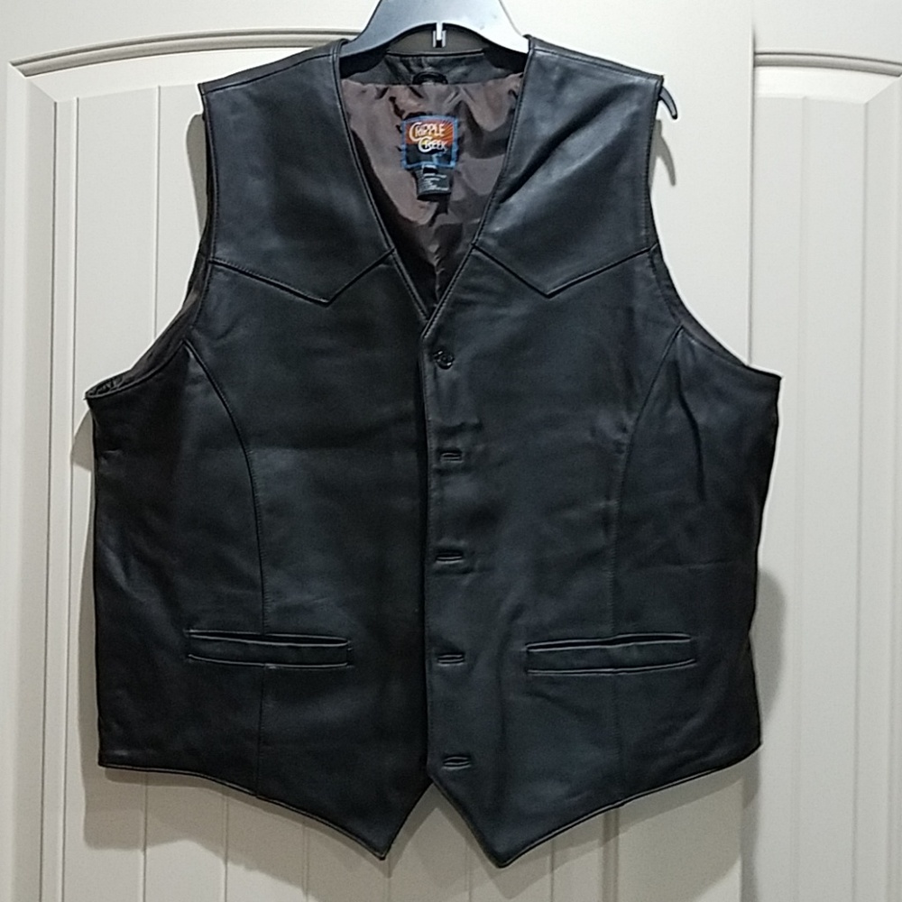 Leather Western vest